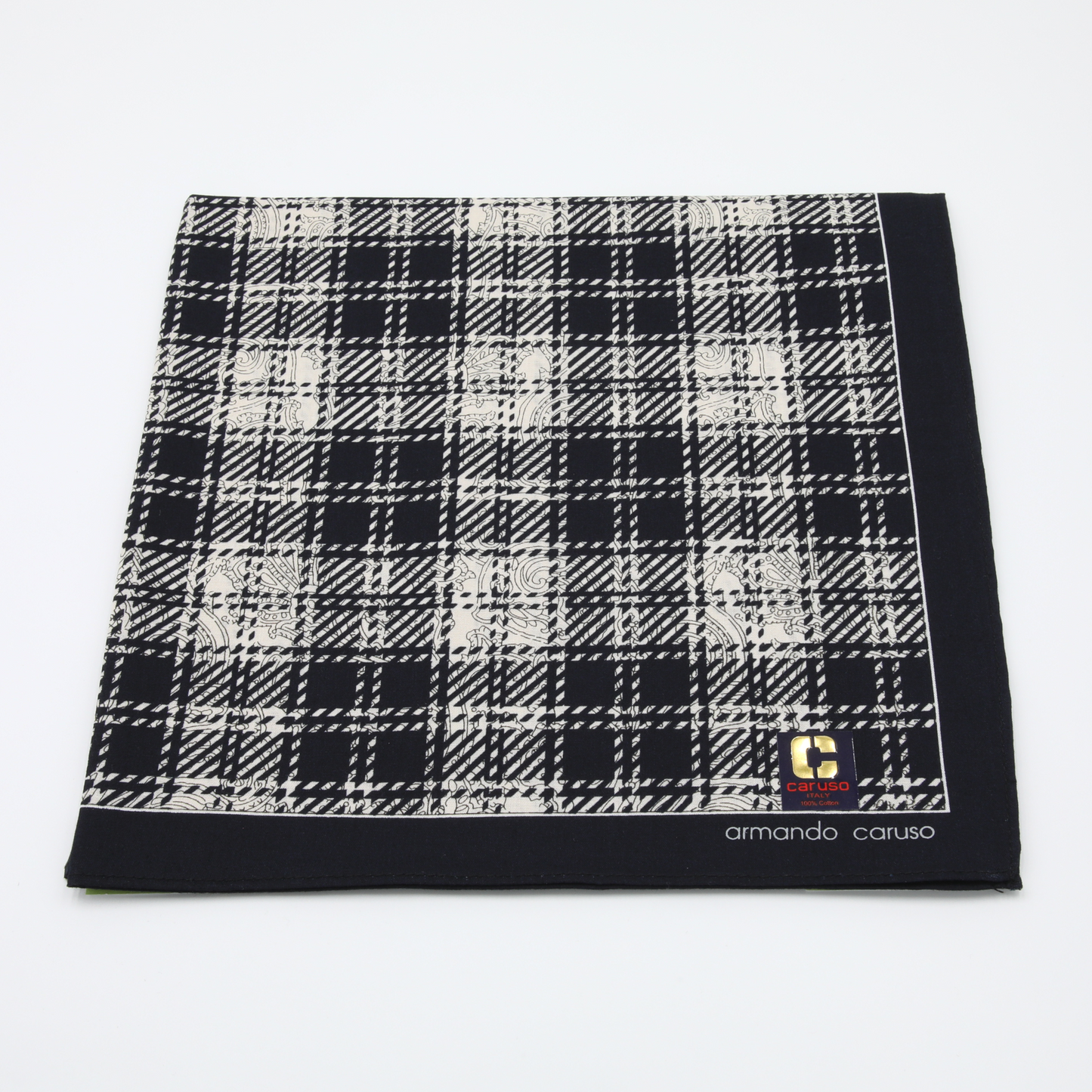 Armando Caruso - Mens Hankies - Black Dot