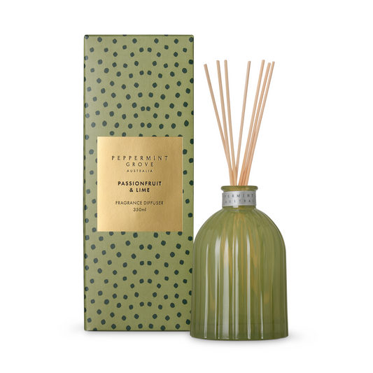 Peppermint Grove Reed Diffusers - Passionfruit & Lime - 350mL