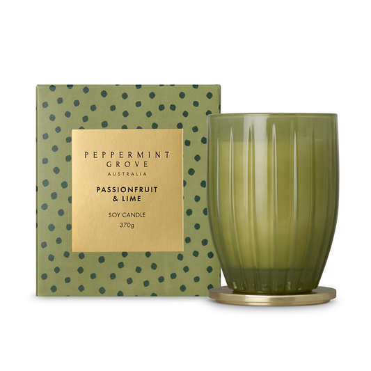 Peppermint Grove Soy Candle - Passionfruit & Lime - 370g