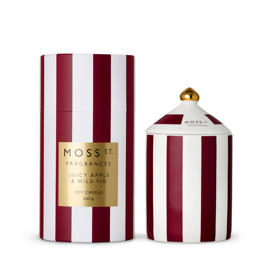 Moss St Ceramic Large Candle - Juicy Apple & Wild Fig - 360g
