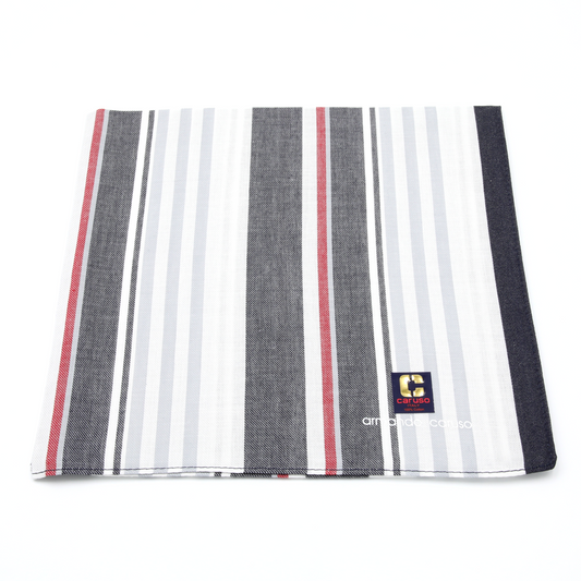 Armando Caruso - Mens Hankies - Denim Stripes