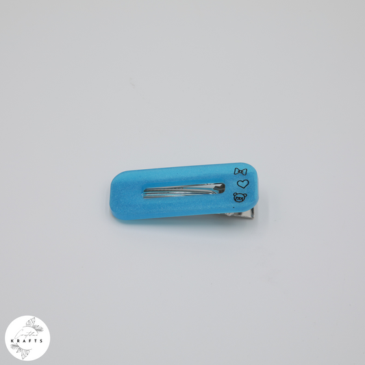 Hair Clip Trio - Summer Fun - Teddy Bear Love