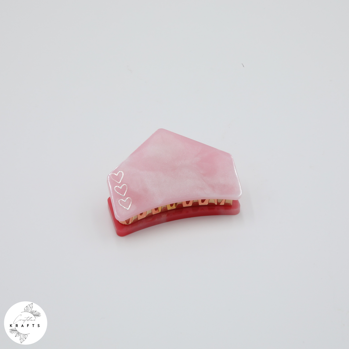 Hair Claw - Pink Heart Trio