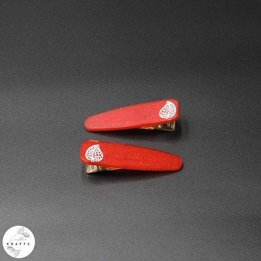 Solid Pair - White Vintage Leaf - Autumn