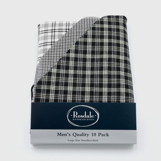 Rosdale - Mens Hankies - Quality 10pk