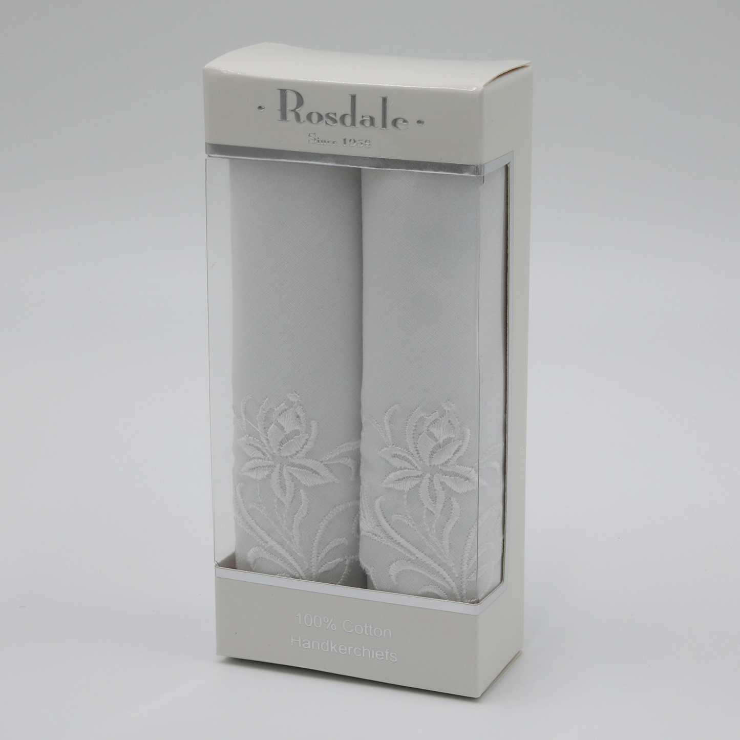 Rosdale - Ladies Hankies - Embroidered - Box of 2