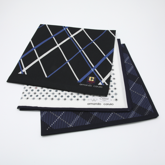 Armando Caruso - Mens Hankies - Navys
