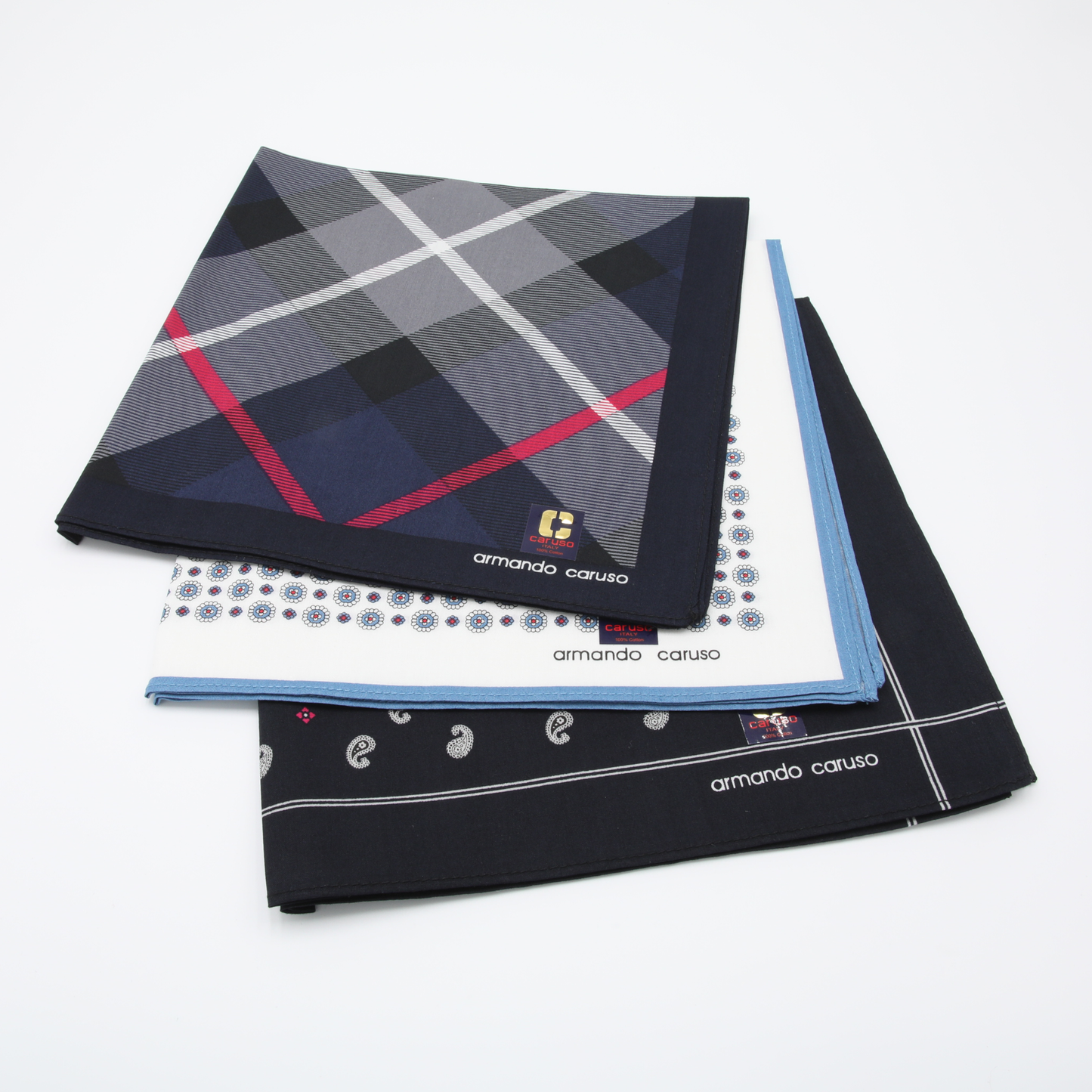 Armando Caruso - Mens Hankies - Reds