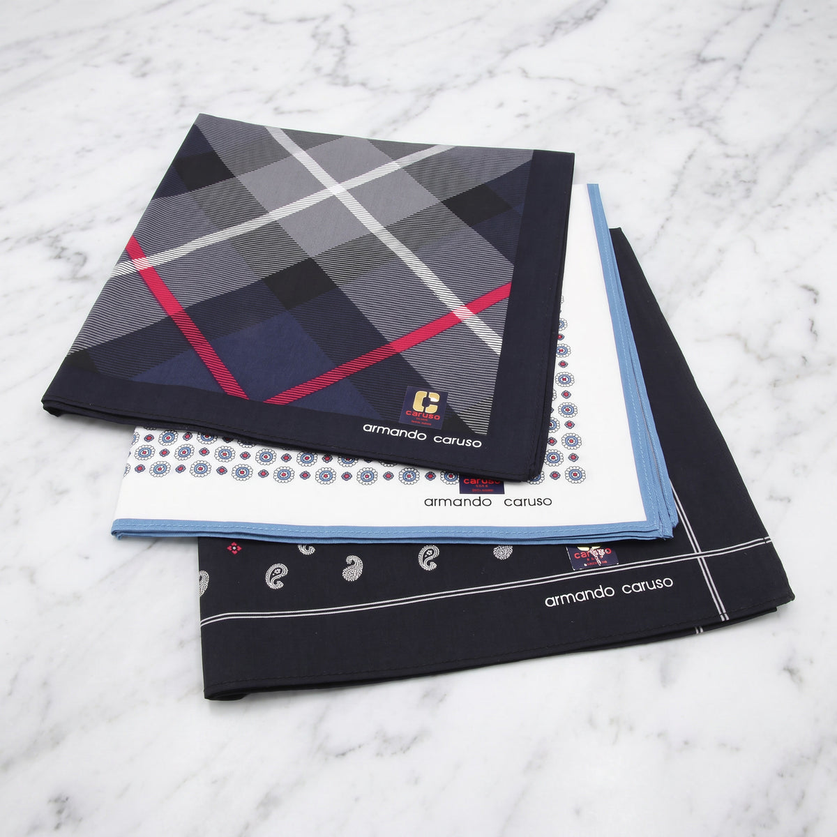 Armando Caruso - Mens Hankies - Reds