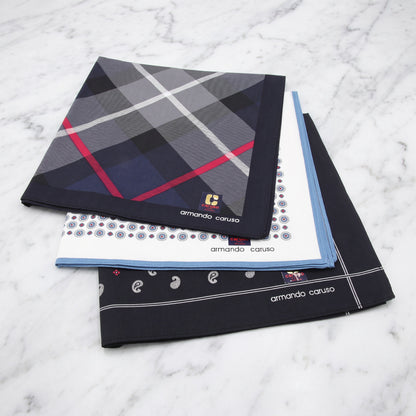 Armando Caruso - Mens Hankies - Reds