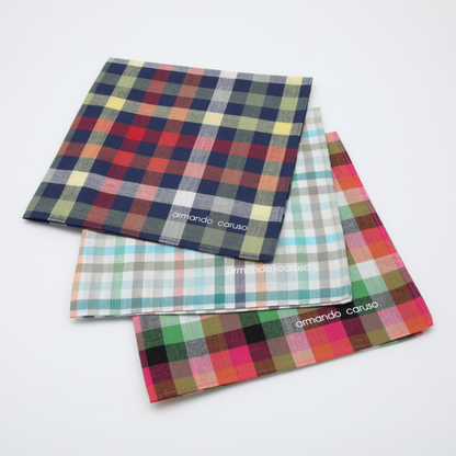 Armando Caruso - Ladies Hankies - Colourful Checks