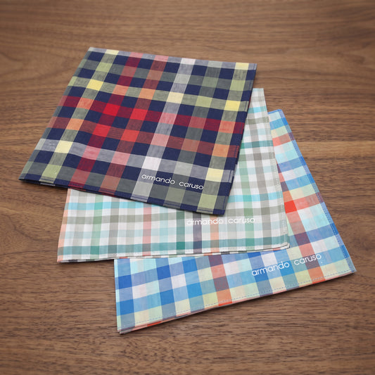 Armando Caruso - Ladies Hankies - Colourful Checks