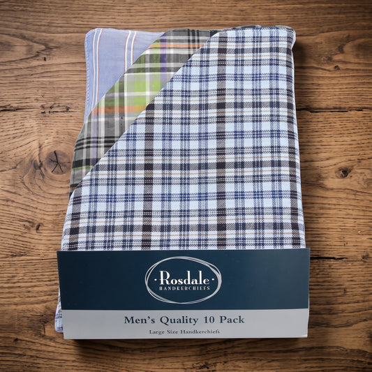 Rosdale - Mens Hankies - Quality 10pk