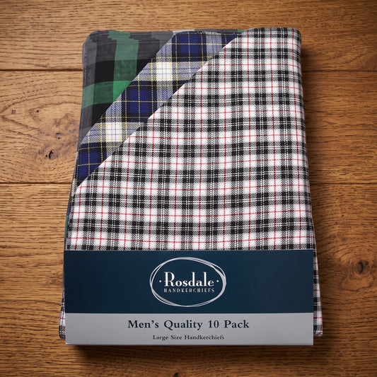 Rosdale - Mens Hankies - Quality 10pk