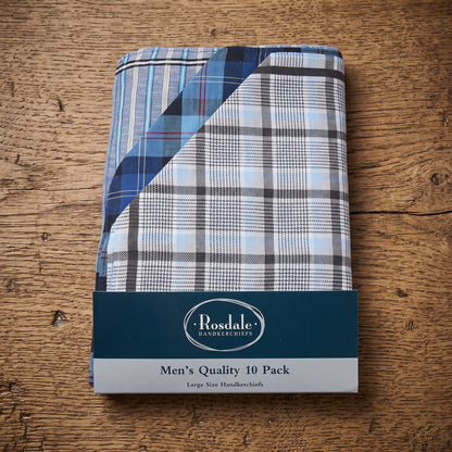 Rosdale - Mens Hankies - Quality 10pk