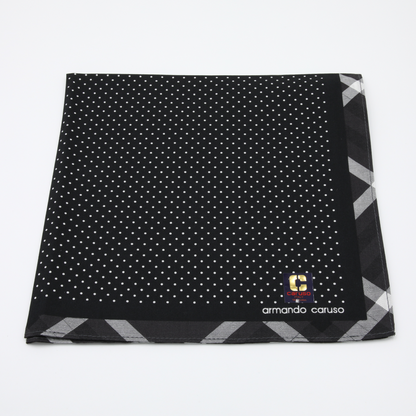 Armando Caruso - Mens Hankies - Black Dot