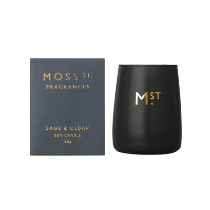Moss St Soy Candle - Sage & Cedar - 80g