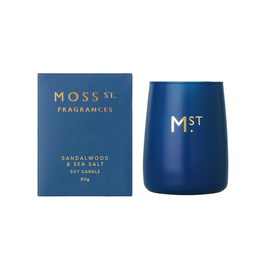 Moss St Soy Candle - Sandalwood & Sea Salt - 80g