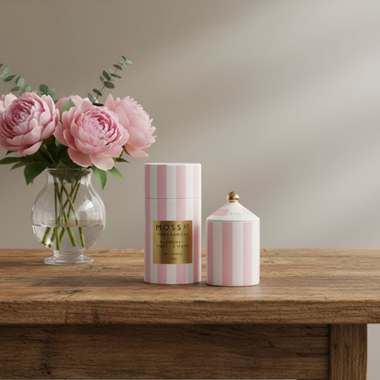 Moss St Ceramic Mini Candle - Raspberry, Honey & Musk - 100g
