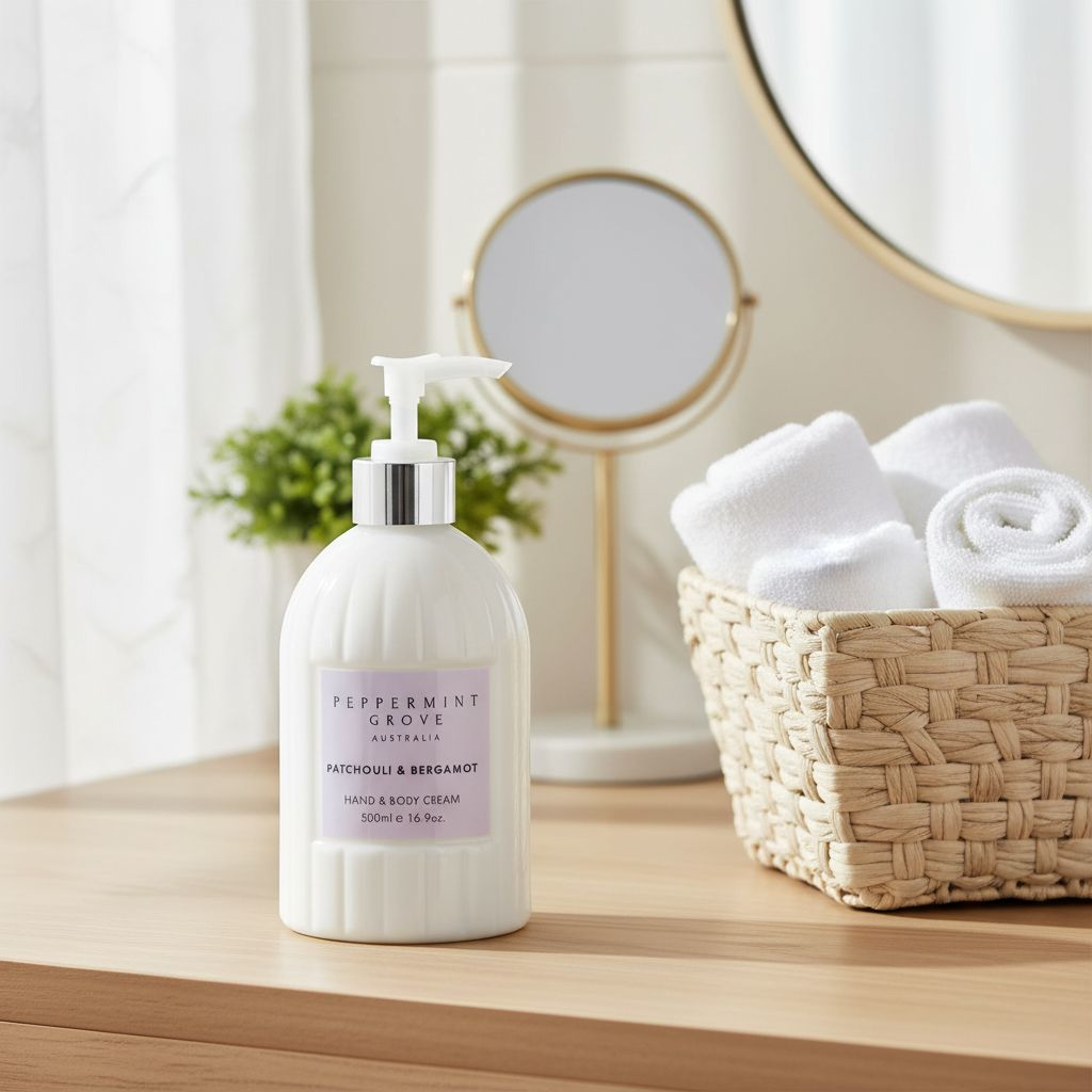 Peppermint Grove Hand & Body Cream Pump - Patchouli & Bergamot - 500mL