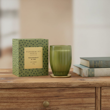 Peppermint Grove Soy Candle - Passionfruit & Lime - 370g