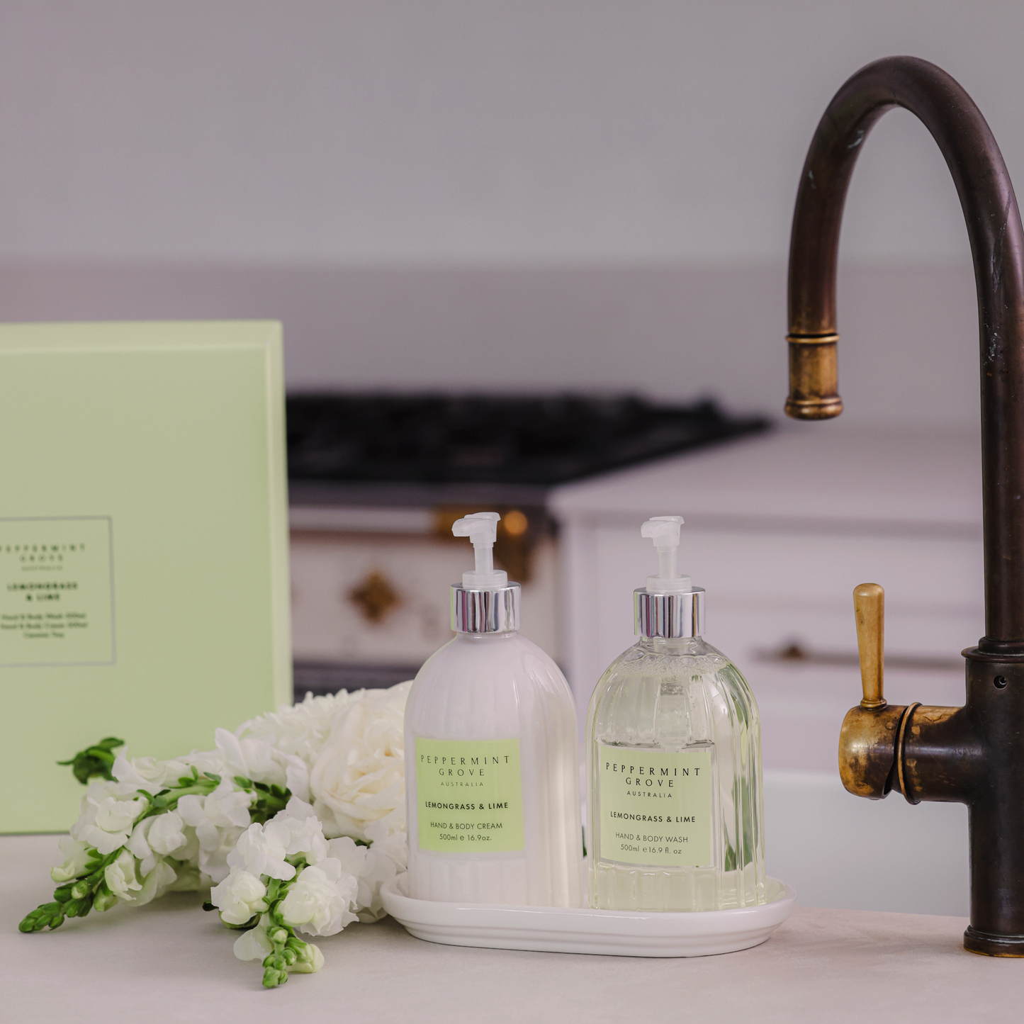 Peppermint Grove Hand Care Gift Set - Lemongrass & Lime - 500mL