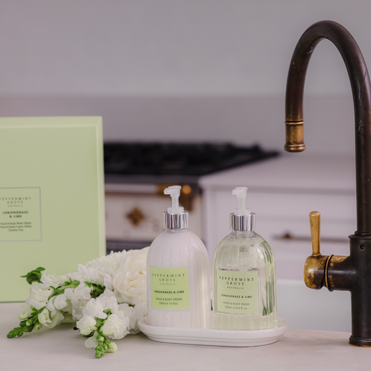 Peppermint Grove Hand Care Gift Set - Lemongrass & Lime - 500mL