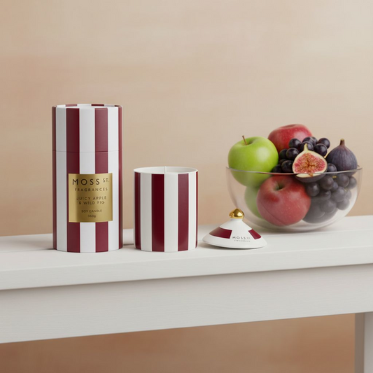 Moss St Ceramic Large Candle - Juicy Apple & Wild Fig - 360g