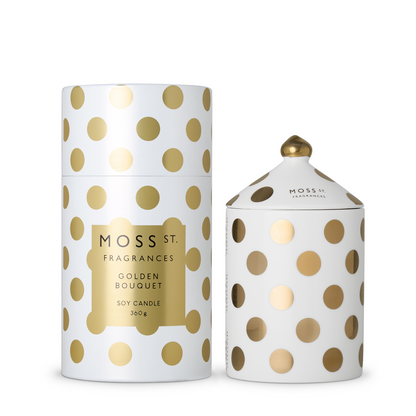 Moss St Ceramic Large Candle - Golden Bouquet - 360g