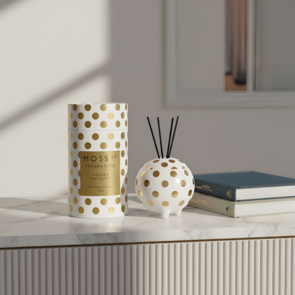 Moss St Ceramic Diffuser - Golden Bouquet - 350mL
