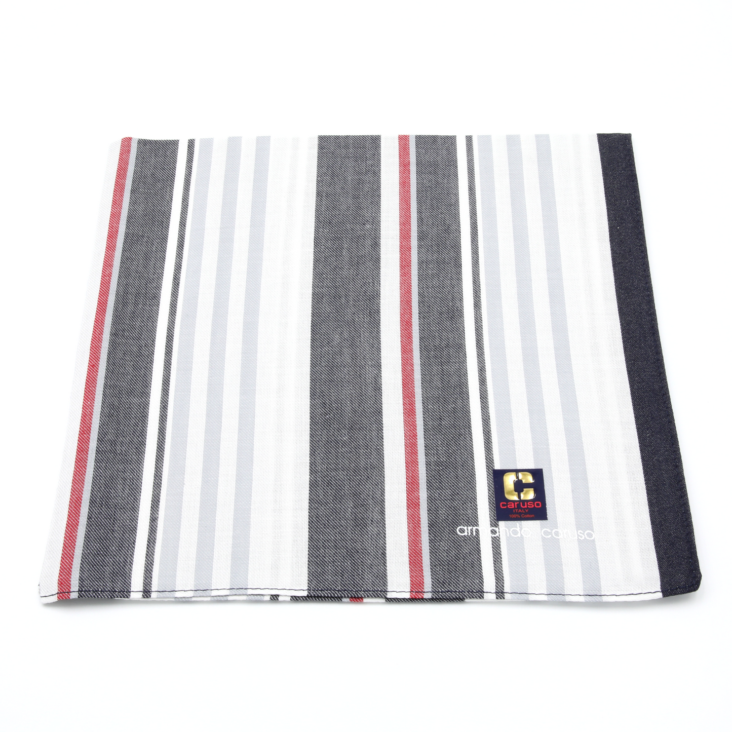 Armando Caruso - Mens Hankies - Denim Stripes
