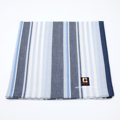 Armando Caruso - Mens Hankies - Denim Stripes