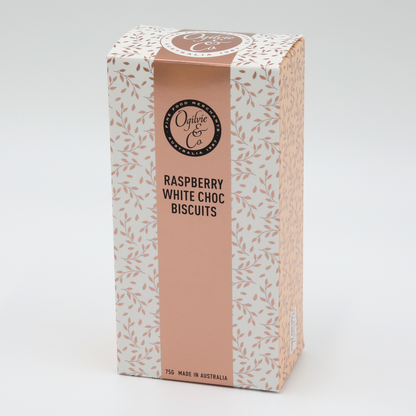 Ogilvie & Co - Raspberry & White Choc Biscuits - 75g