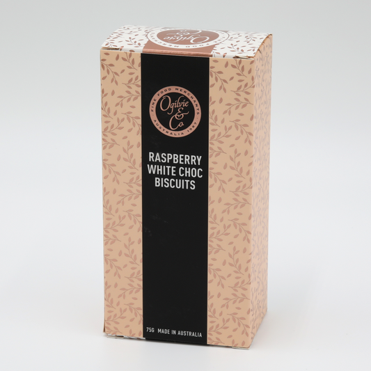 Ogilvie & Co - Raspberry & White Choc Biscuits - 75g