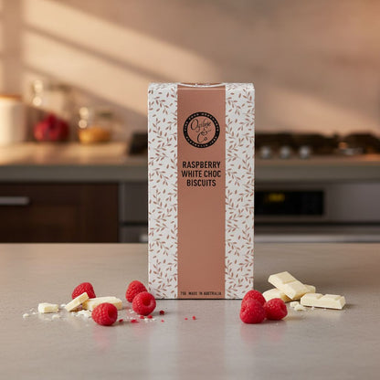 Ogilvie & Co - Raspberry & White Choc Biscuits - 75g