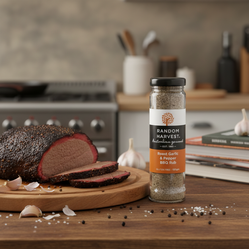 Random Harvest - Roast Garlic & Pepper BBQ Rub - 100g