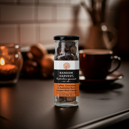 Random Harvest - Coffee, Chocolate & Australian Rum Liqueur Rock Candy - 180g