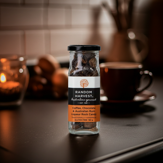 Random Harvest - Coffee, Chocolate & Australian Rum Liqueur Rock Candy - 180g