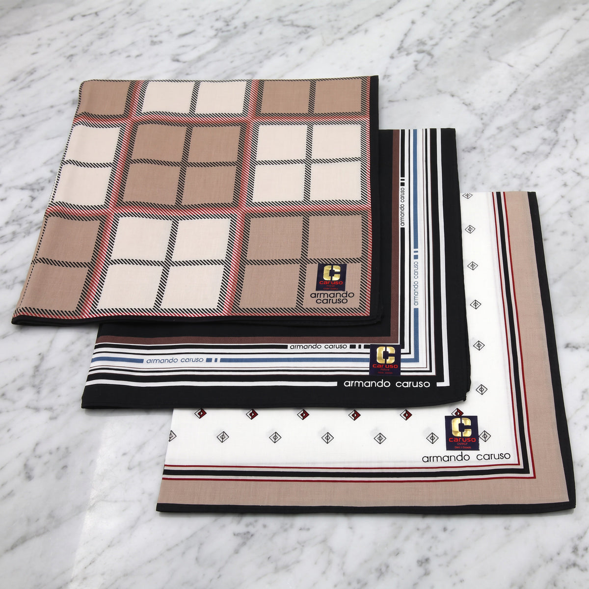 Armando Caruso - Mens Hankies - Beige