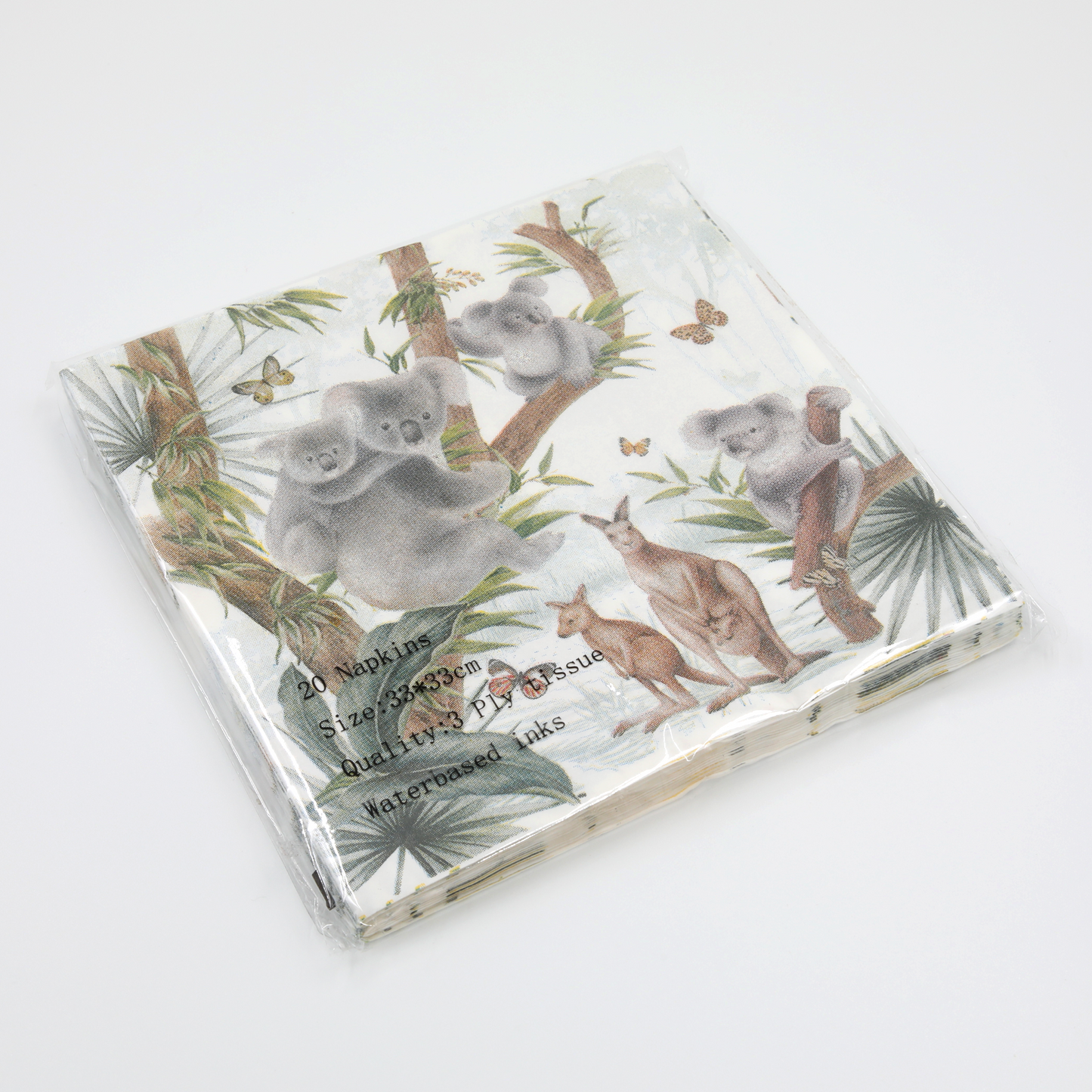 Paper Napkins - Australian Animals - 20Pk
