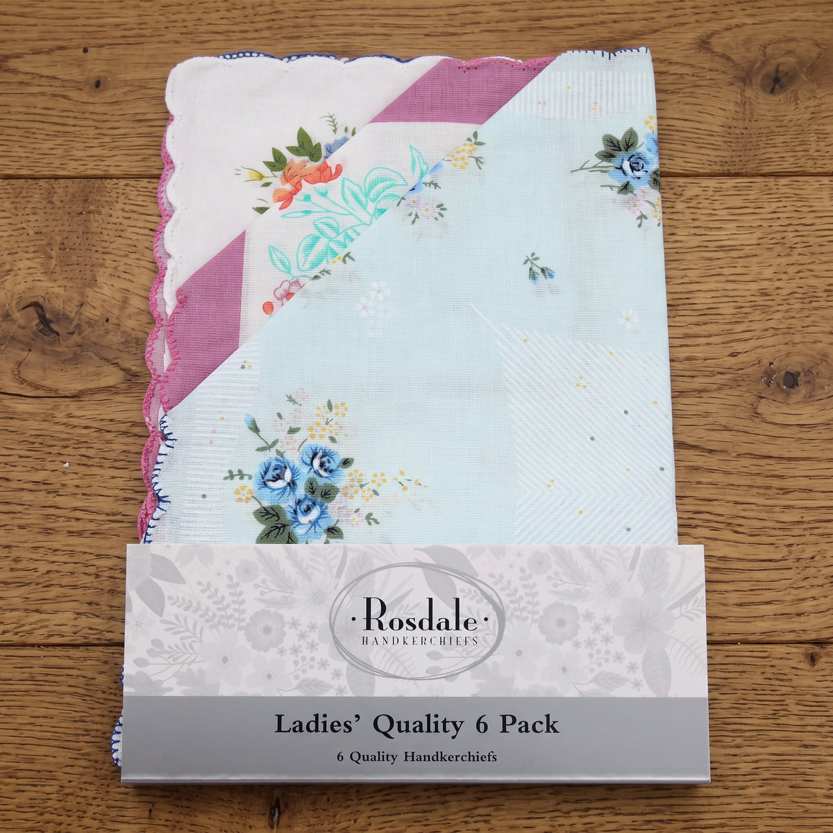 Rosdale - Ladies Hankies - Scalloped Edge 6pk
