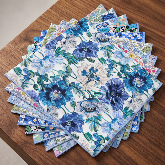 Annas - Liberty - Ladies Hankies - Blues