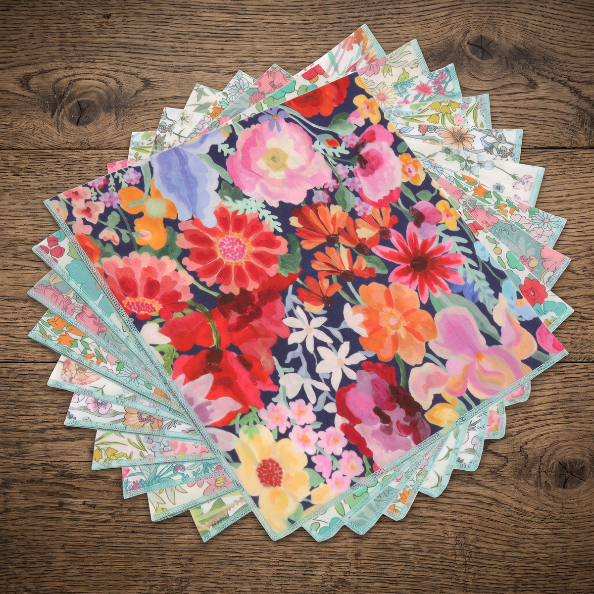 Annas - Liberty - Ladies Hankies - Greens
