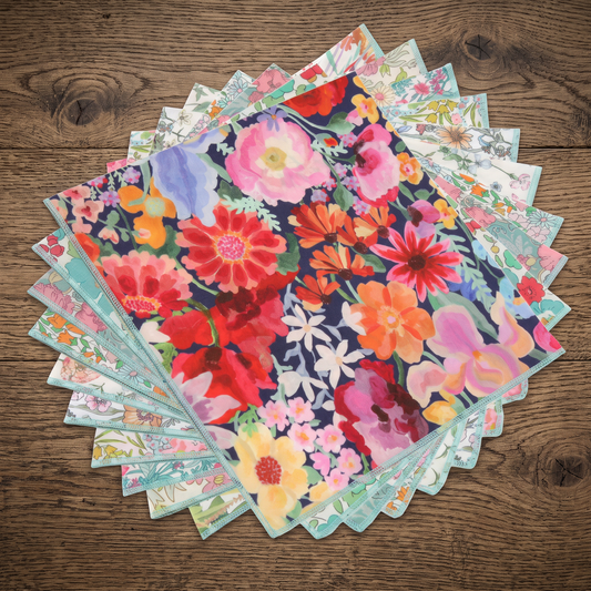 Annas - Liberty - Ladies Hankies - Greens