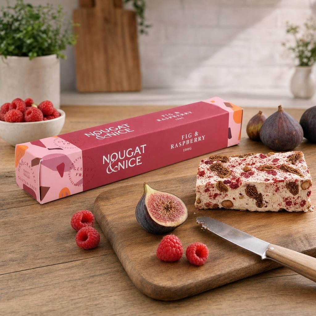 Nougat & Nice - Fig & Raspberry Bar - 100g
