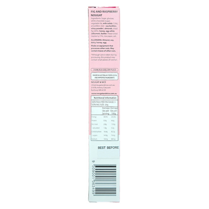 Nougat & Nice - Fig & Raspberry Bar - 100g