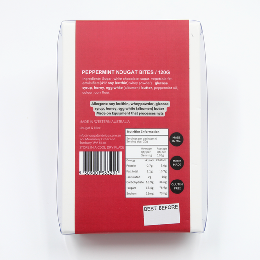 Nougat & Nice - Peppermint Nougat Bites - 120g