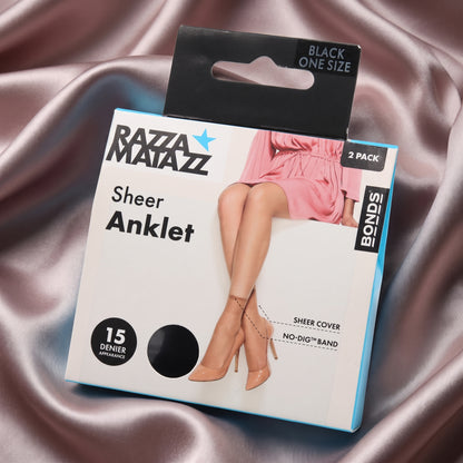 Razzamatazz Sheer Anklet - 2pk