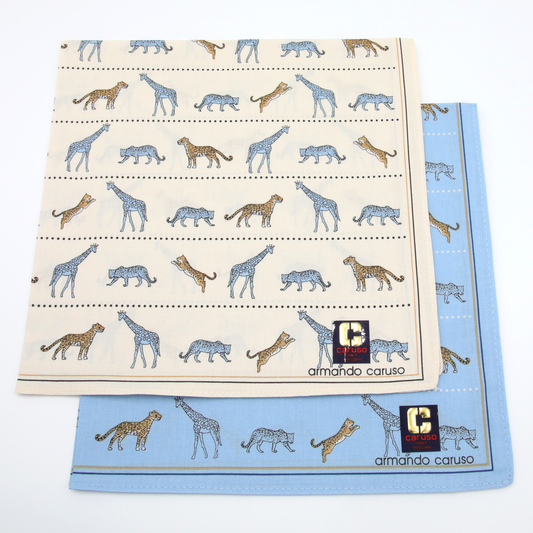 Armando Caruso - Mens Hankies - Safari Animal