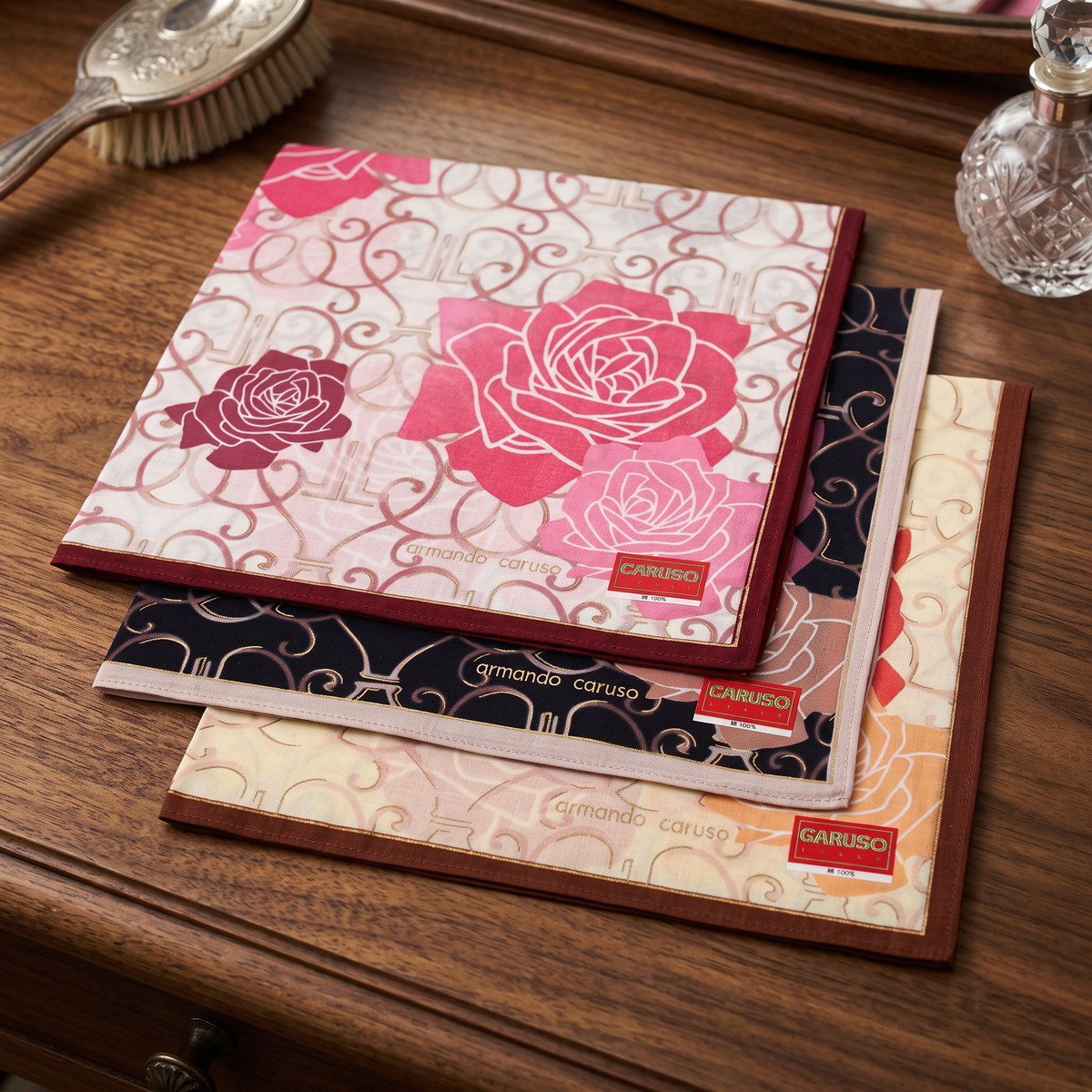 Armando Caruso - Ladies Hankies - Large Roses